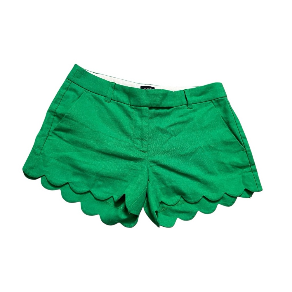 J. Crew Green High Waist Shorts Lightweight Casual